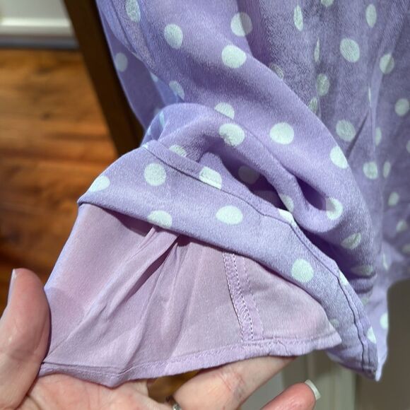 🎀 REVOLVE X privacy please xs cut out polka dot short sleeve mini dress - Picture 9 of 11